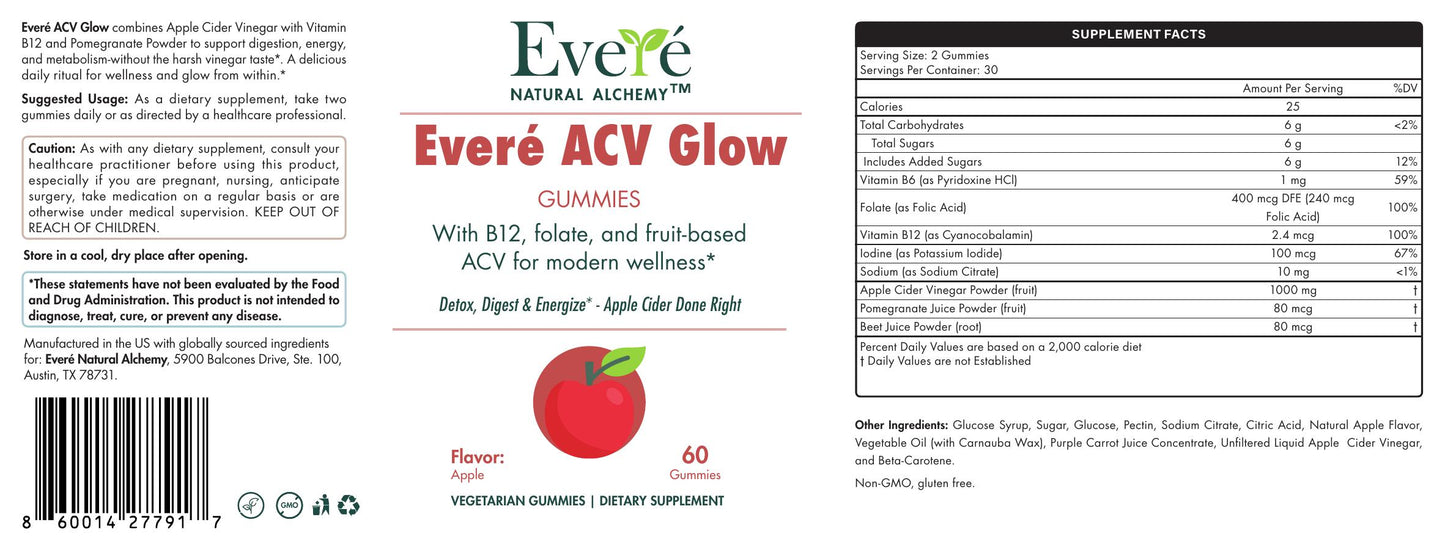 Everé ACV Glow - Apple Cider Vinegar Gummies