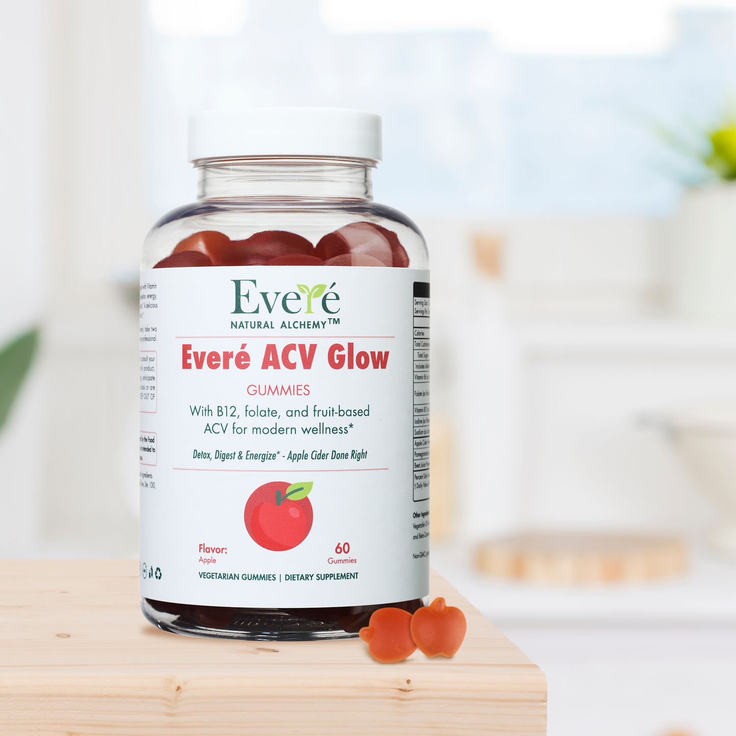 Everé ACV Glow - Apple Cider Vinegar Gummies (60 Gummies)