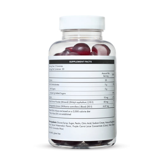 RootRise - Shilajit + Ashwagandha Gummies (60 Gummies)