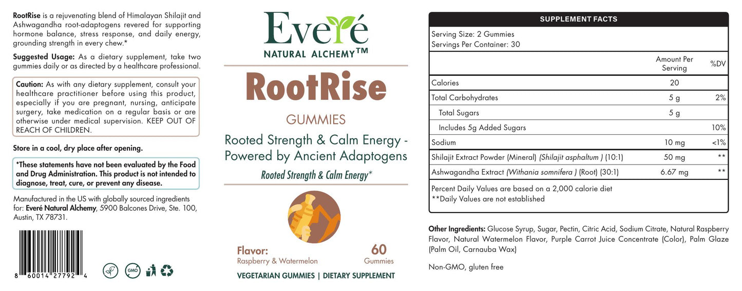 RootRise - Shilajit + Ashwagandha Gummies