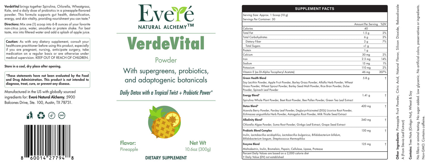 VerdeVital Powder - Pineapple Flavor