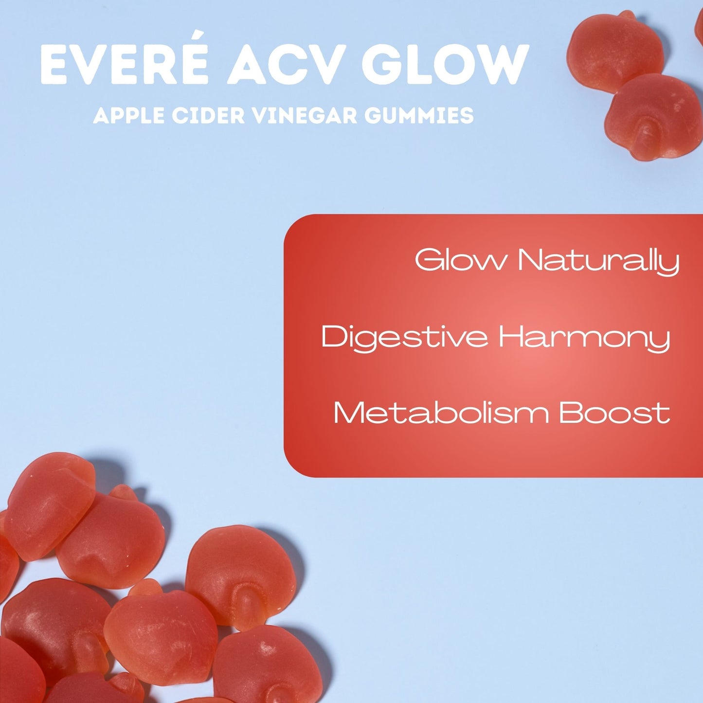 Everé ACV Glow - Apple Cider Vinegar Gummies (60 Gummies)