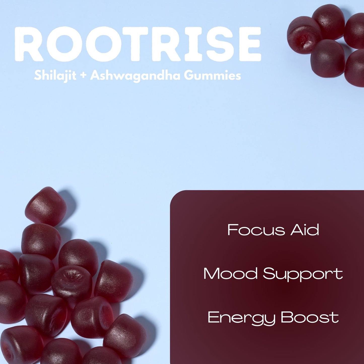 RootRise - Shilajit + Ashwagandha Gummies (60 Gummies)